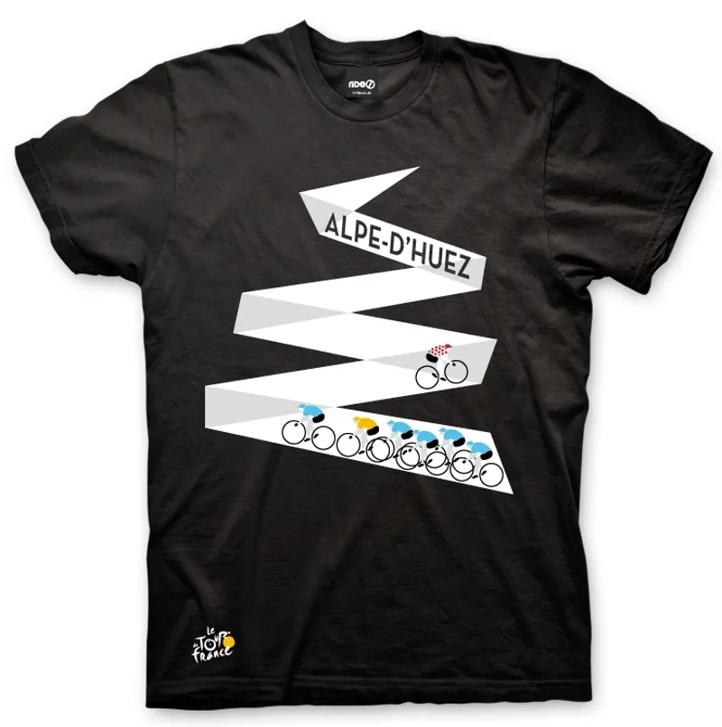 Tour de France Mountain Project Alpe dHuez T-Shirt (Black)